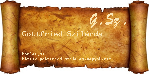 Gottfried Szilárda névjegykártya
